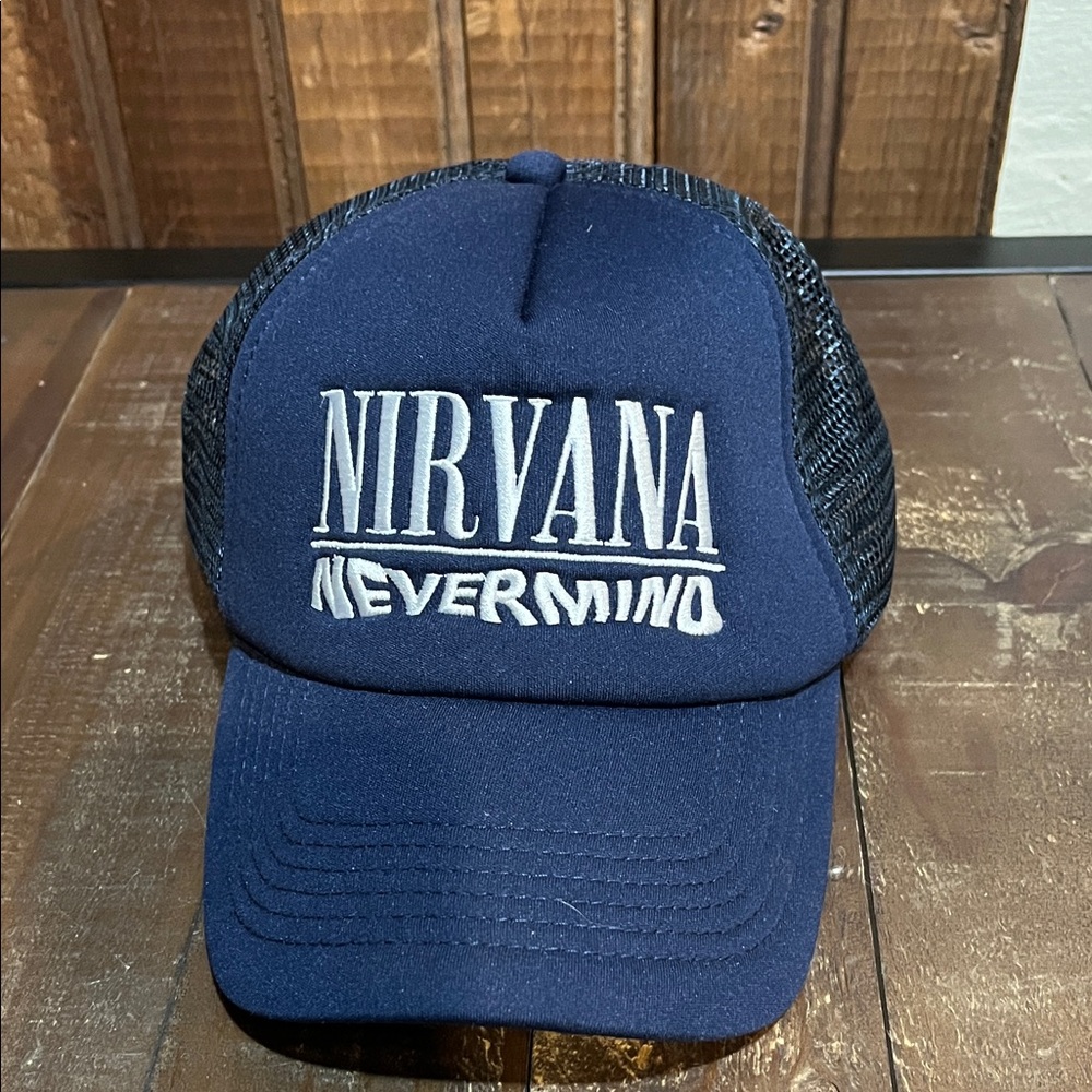 NIRVANA Dark Blue Mesh Cap